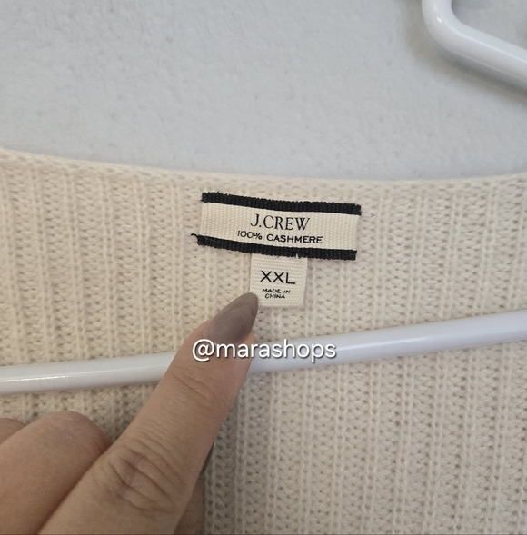 J.Crew Ribbed cashmere oversized V-neck sweater - Picture 5 of 7